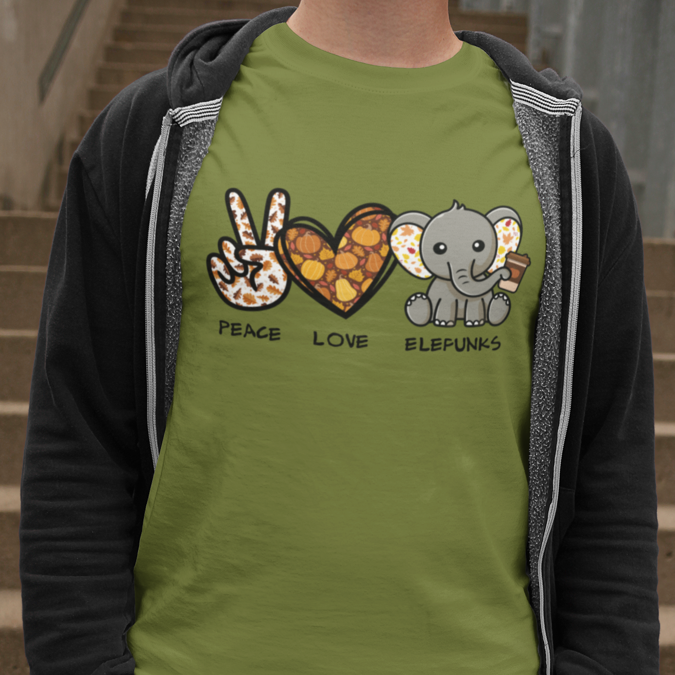 Peace, Love & Elefunks - Fall T-Shirt