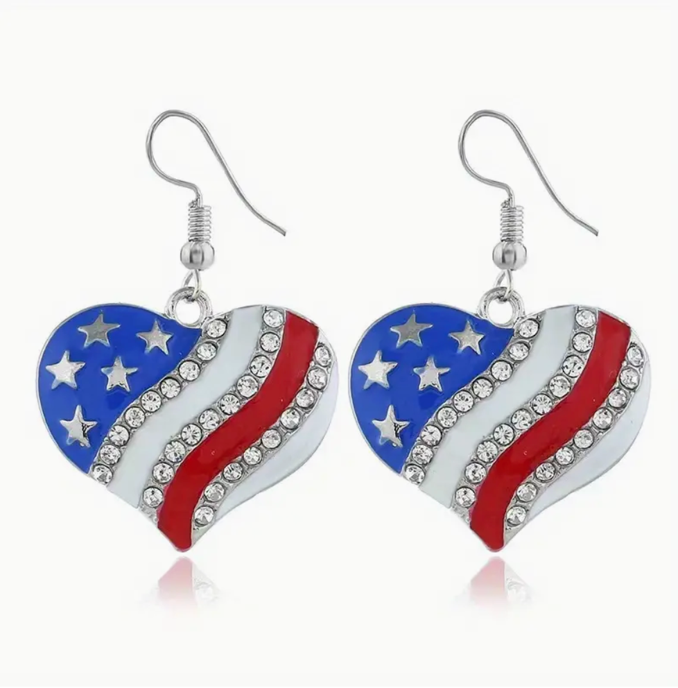 Stars & Stripes Earrings and Necklace