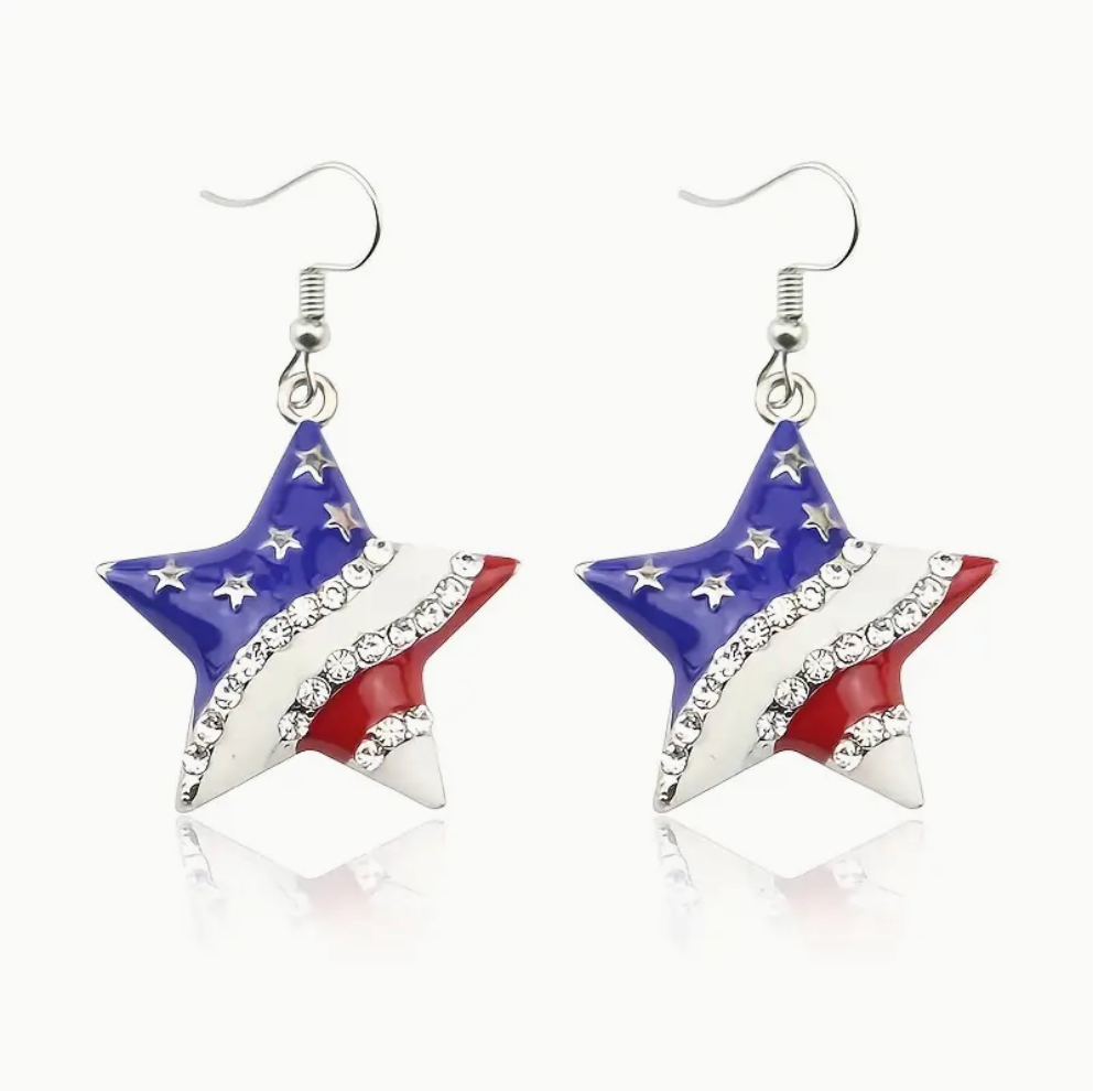 Stars & Stripes Earrings and Necklace