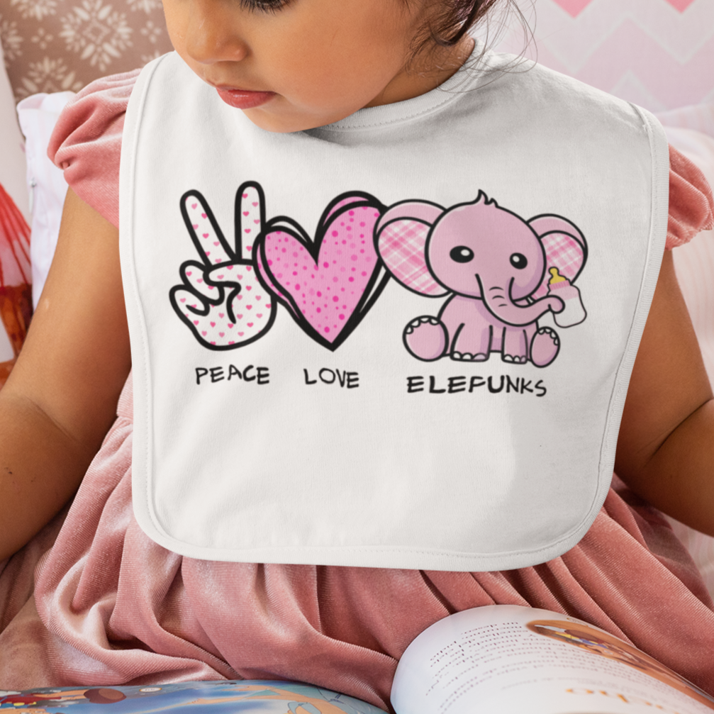 Peace Love & Elefunks - Baby - BIB