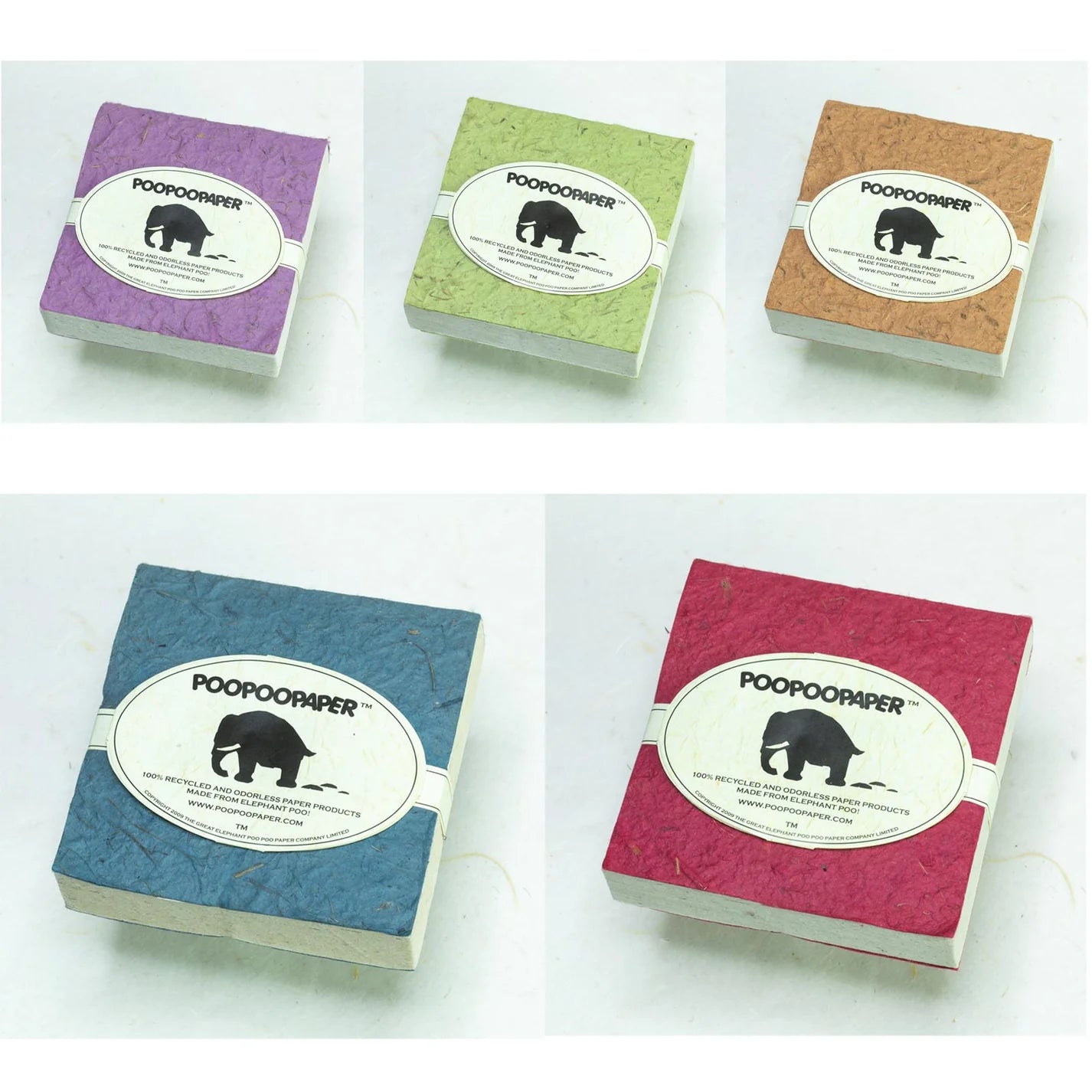 Elephant POOPOOPAPER - Scratch Pad - Assorted - (Set of 3)