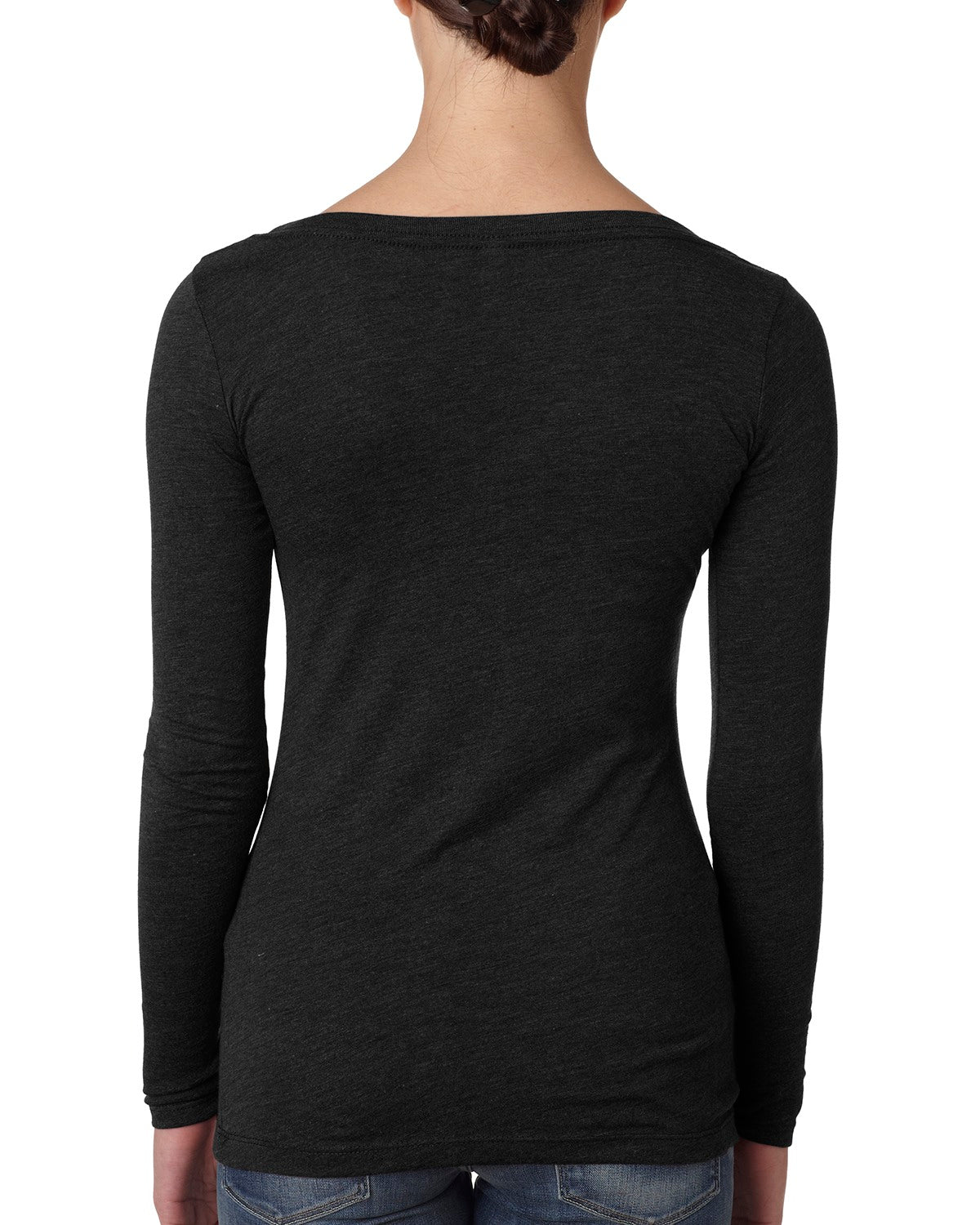 Elephant Spirit Shirt - Long-Sleeve Scoop Neck BLACK
