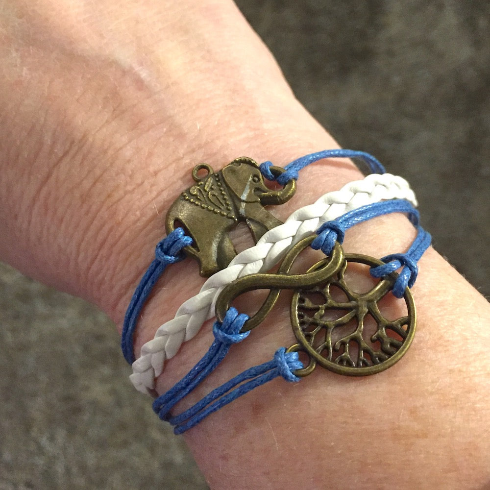Bracelet - Elephant: "Infinity/Tree of Life"