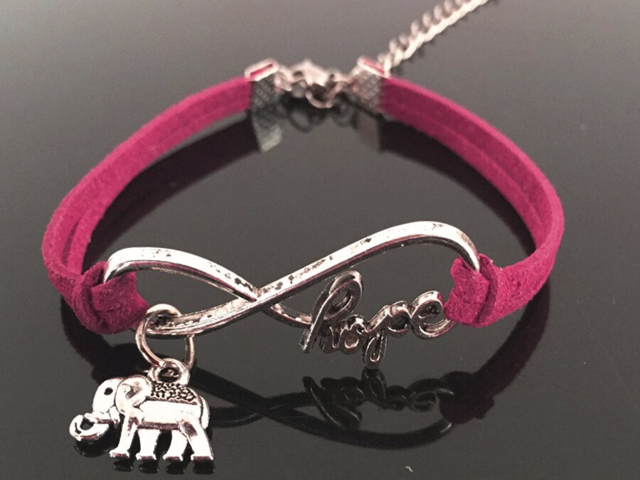 Bracelet - Elephant: Pink HOPE
