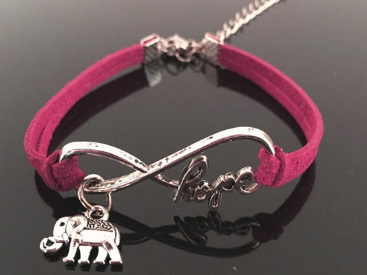 Bracelet - Elephant: Pink HOPE