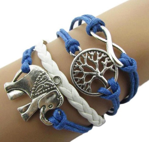 Bracelet - Elephant: "Infinity/Tree of Life"