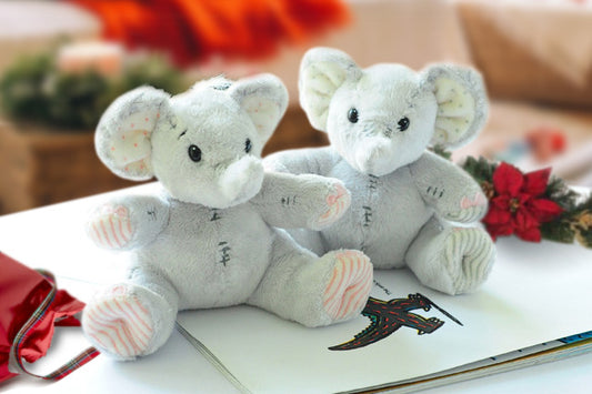 Plush elephant - "Stitches"