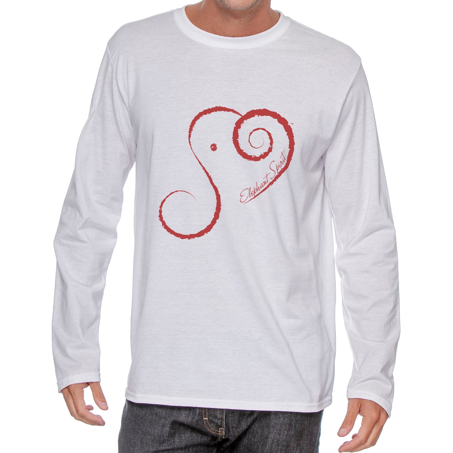 Elephant Spirit Long Sleeve Shirt - Men's Crew Neck