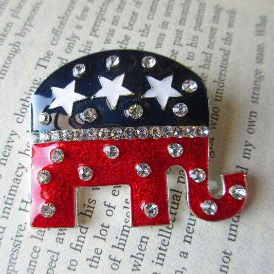 Republican GOP Elephant Brooch