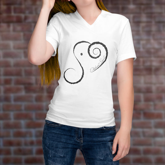 Short-Sleeve Elephant Spirit Tee WHITE with Black