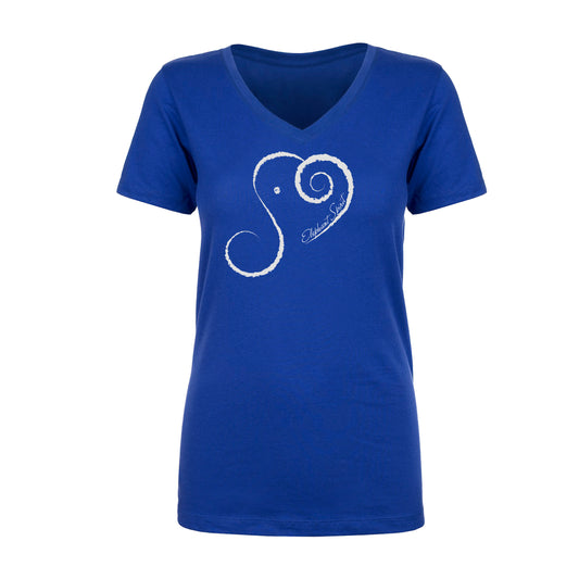 V-Neck Short-Sleeve Elephant Spirit T - BLUE