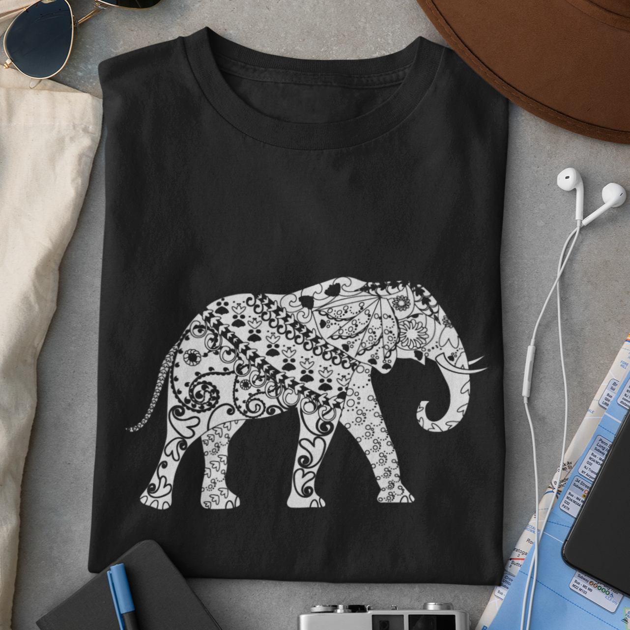 Painted Elephant Short Sleeve Tee