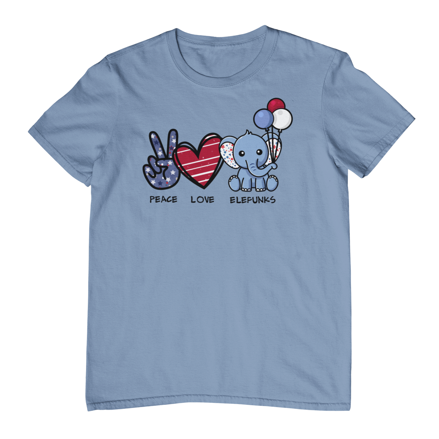 Peace, Love & Elefunks - PATRIOTIC Shirt