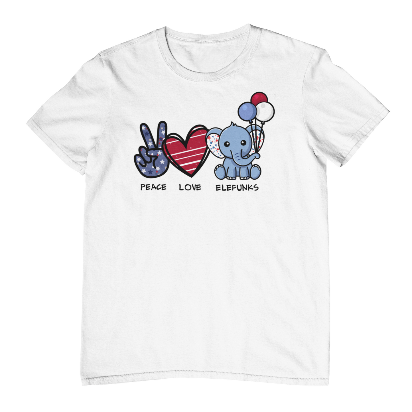 Peace, Love & Elefunks - PATRIOTIC Shirt
