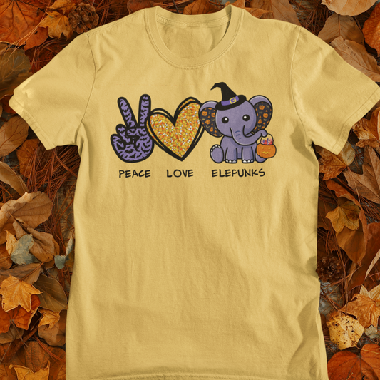 Peace Love & Elefunks - Halloween T-Shirt