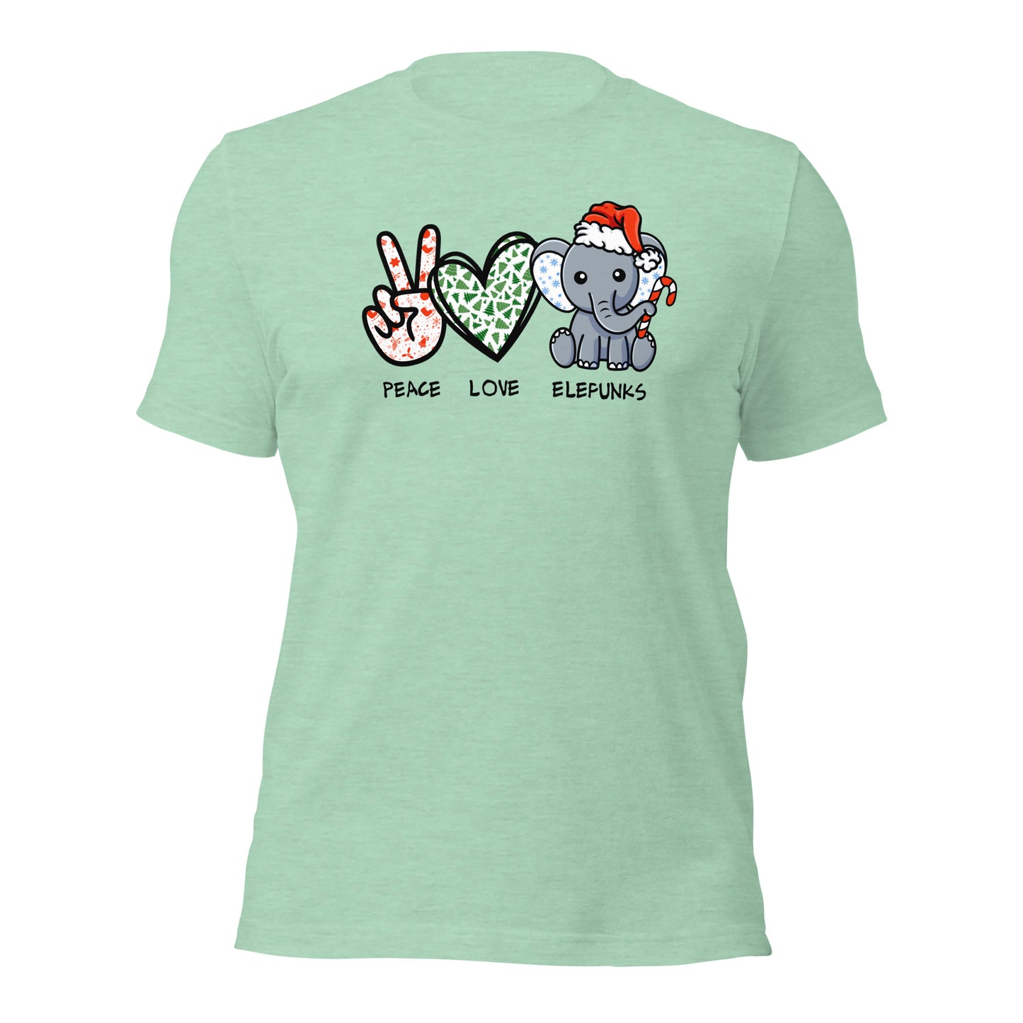 Peace Love & Elefunks - Christmas T-Shirt