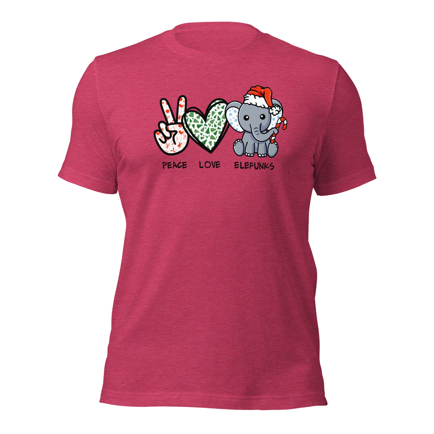 Peace Love & Elefunks - Christmas T-Shirt
