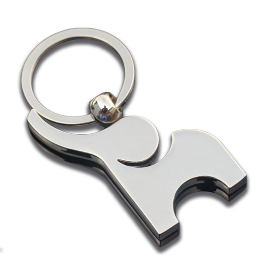 KEY CHAIN - Funky Silver Elephant