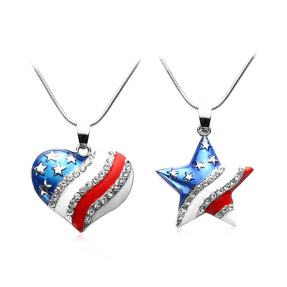 Stars & Stripes Earrings and Necklace